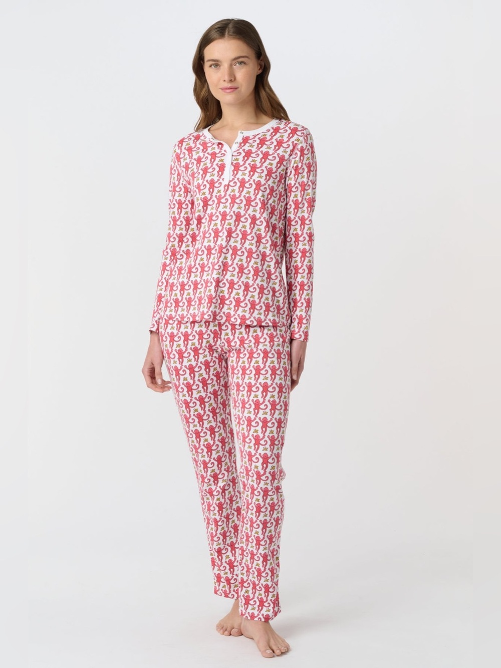 Roller Rabbit Sz Sm Monkey Pajamas Pink